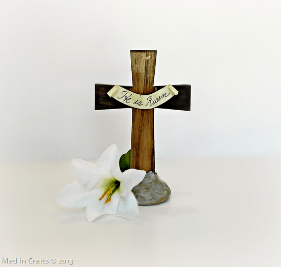 He is Risen! Easter Cross Centerpiece