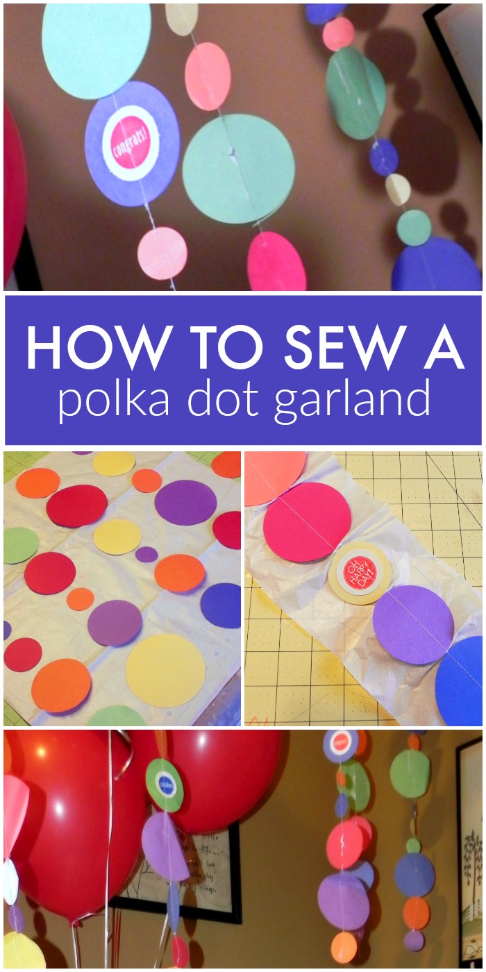 Sew an Easy Polka Dot Paper Garland