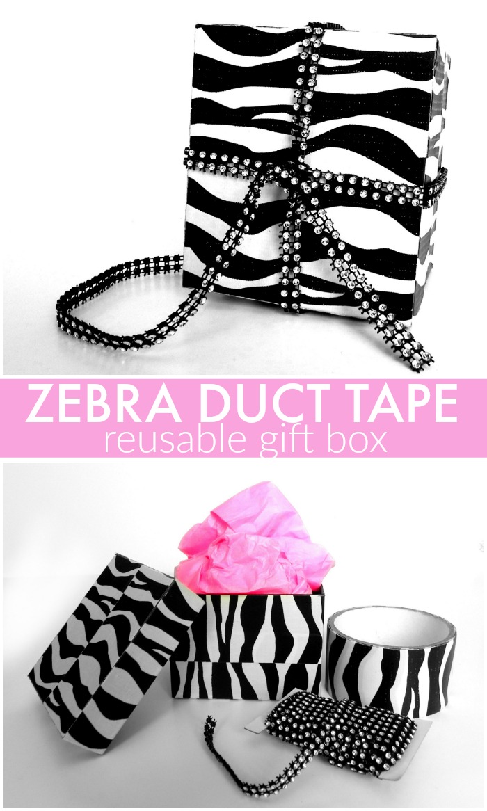 Zebra and Bling Reusable Gift Box