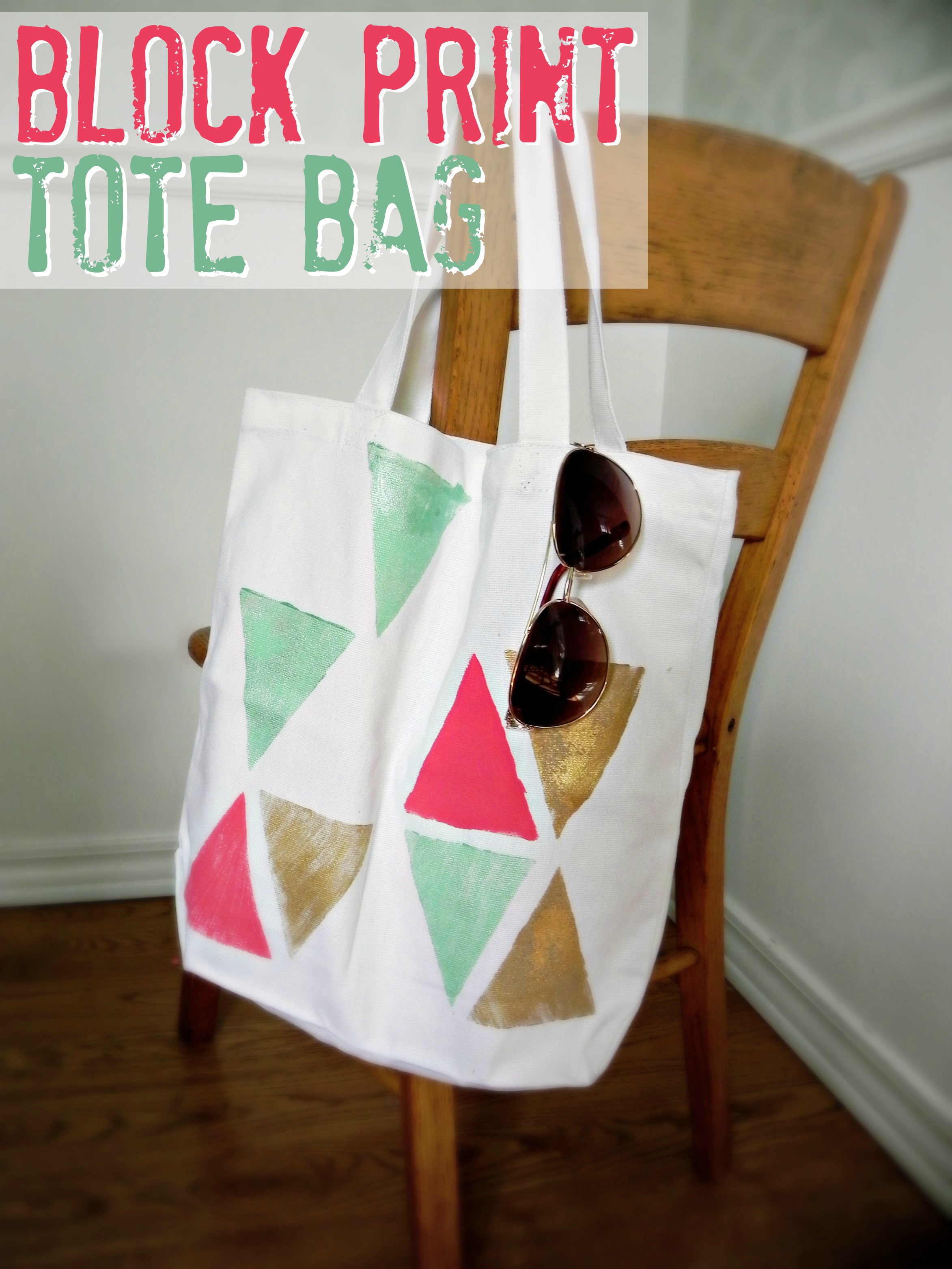 Totes Adorbs: Easy Block Print Tote Bag Mad in Crafts