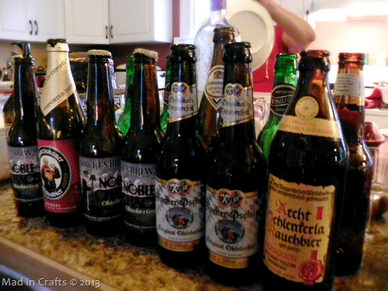 lineup of German beer