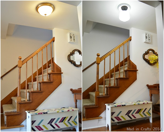 Hall Lighting Before and After