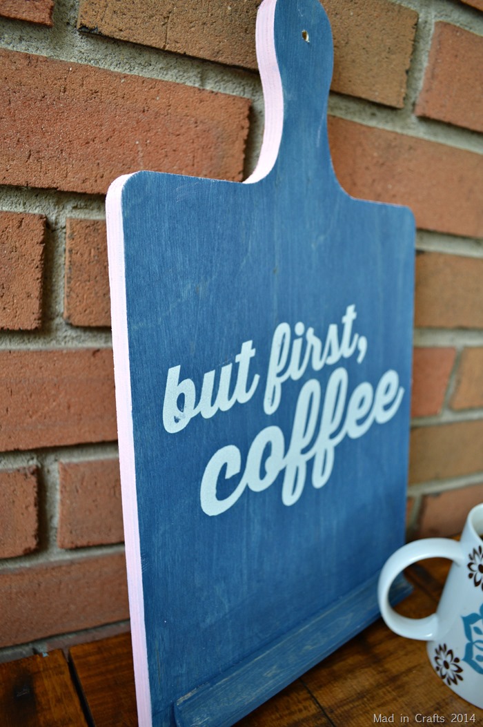 But First Coffee Sign painted edges