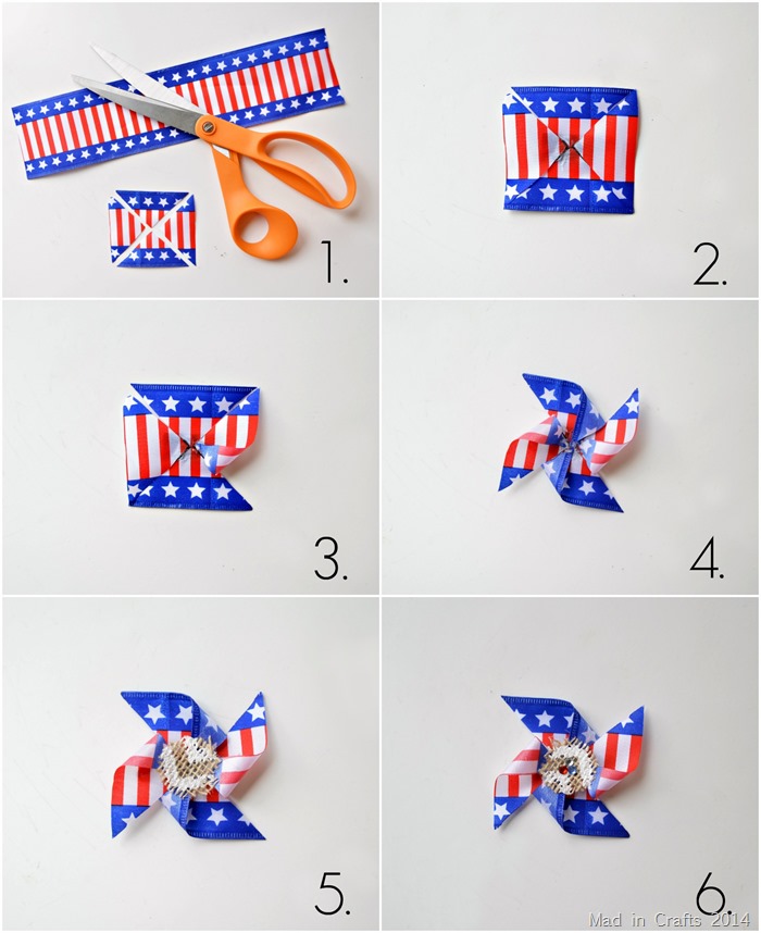Make a Patriotic Pinwheel Pin