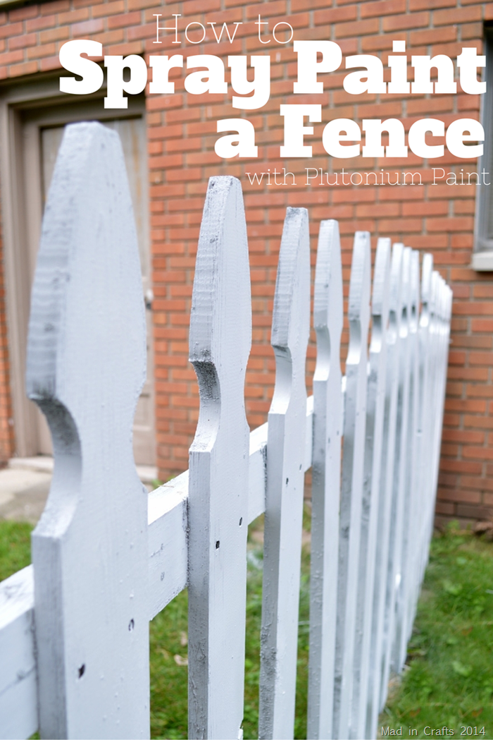 SPRAY PAINTING A PICKET FENCE