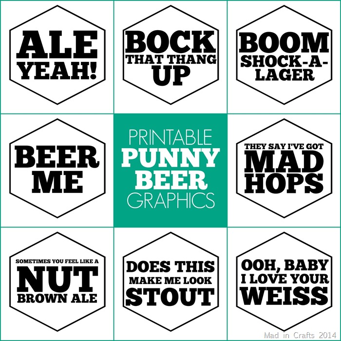 Printable Beer Party Signs