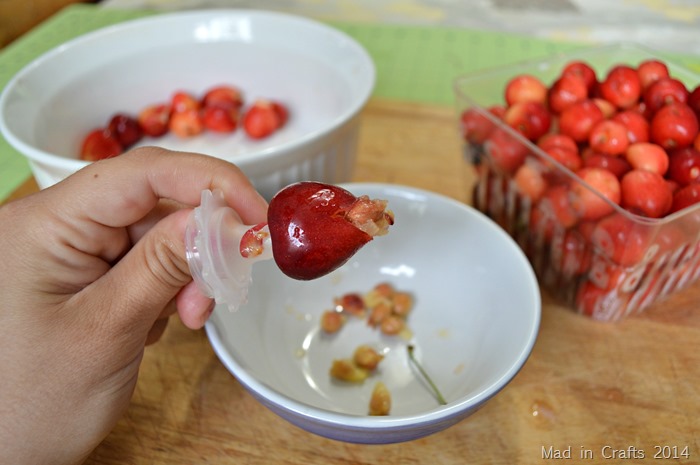 Use Piping Bag Tip to Pit Cherries