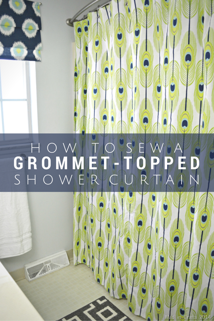 How to Sew a Grommet Topped Shower Curtain