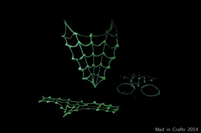 glow in the dark puffy paint spider costume accessories