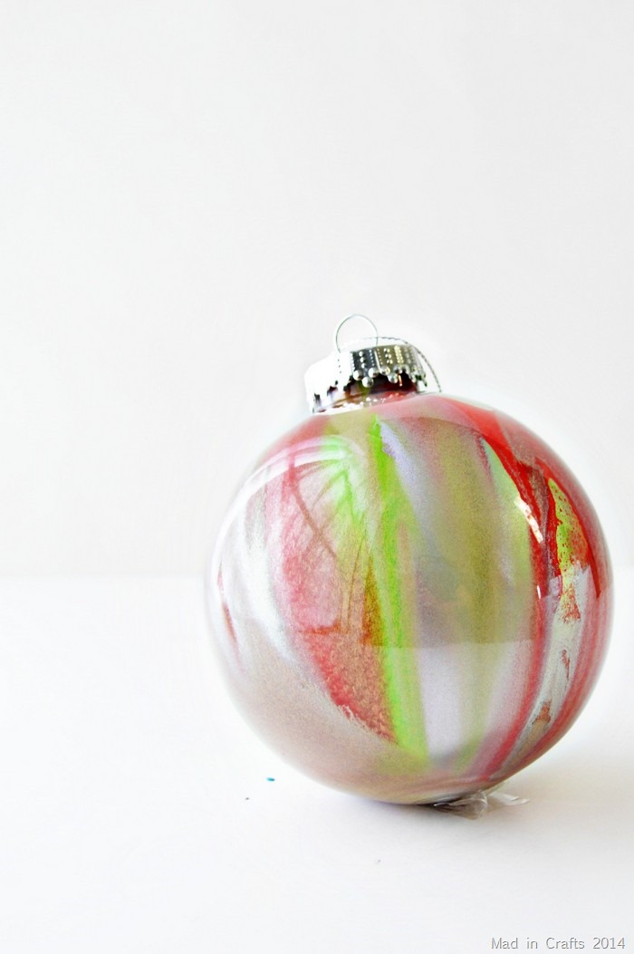 marble spray paint ornament