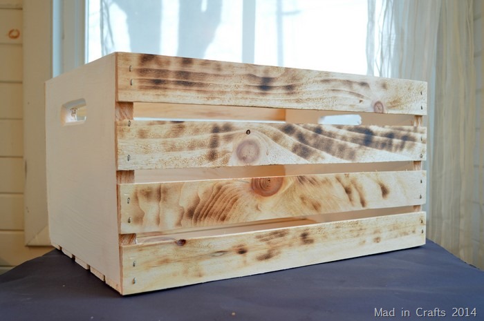 distressed wood crate
