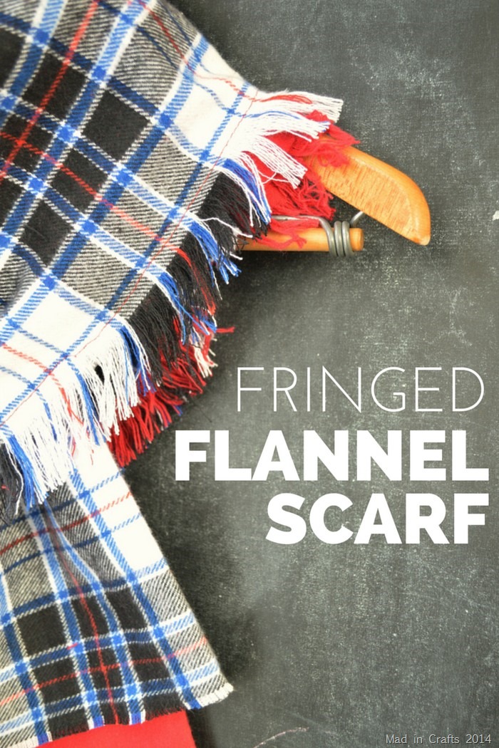 FRINGED FLANNEL SCARF TUTORIAL - MAD IN CRAFTS