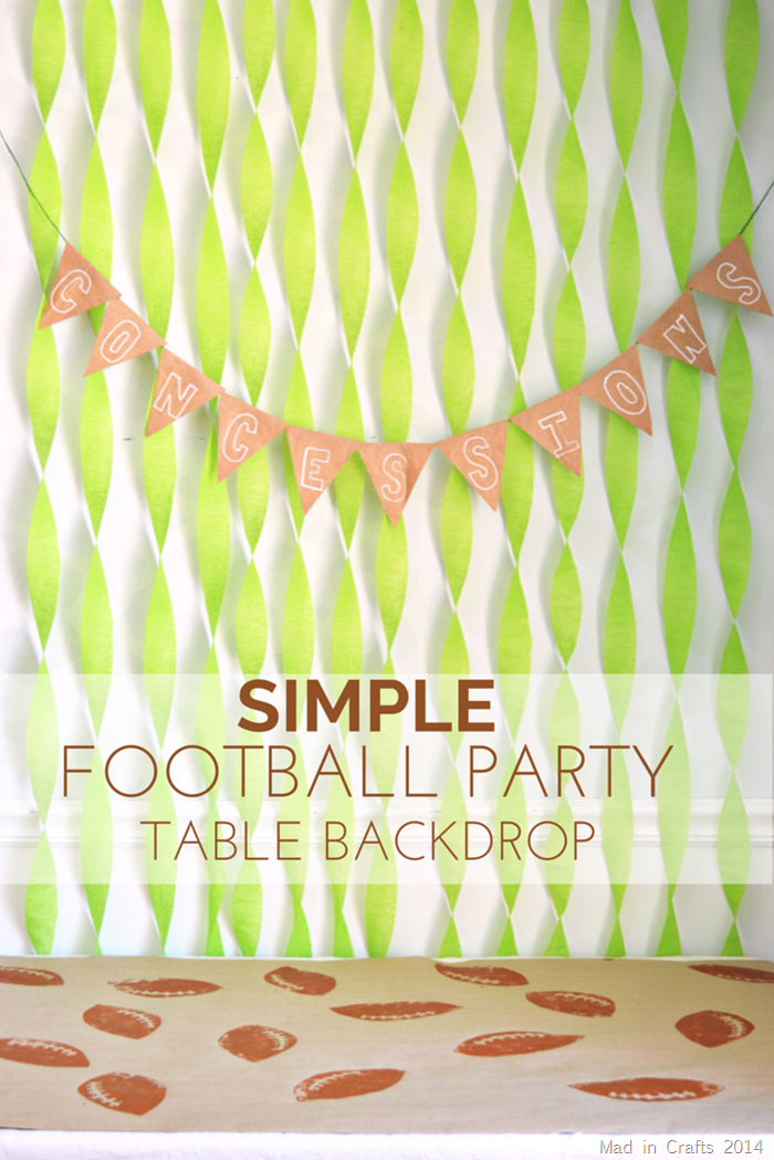 SIMPLE FOOTBALL PARTY TABLE BACKDROP