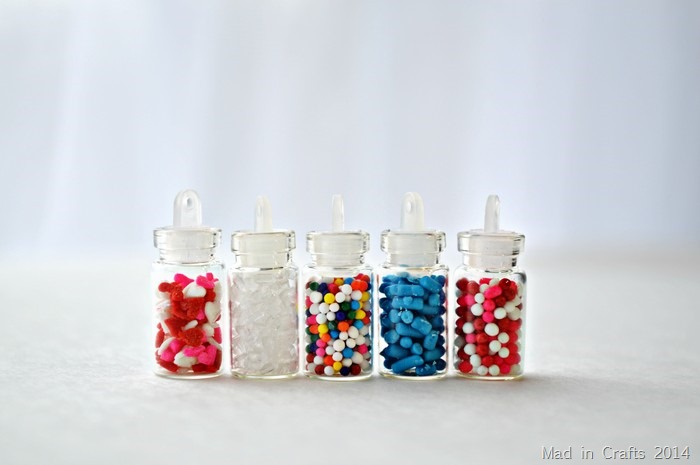 sprinkles in vials