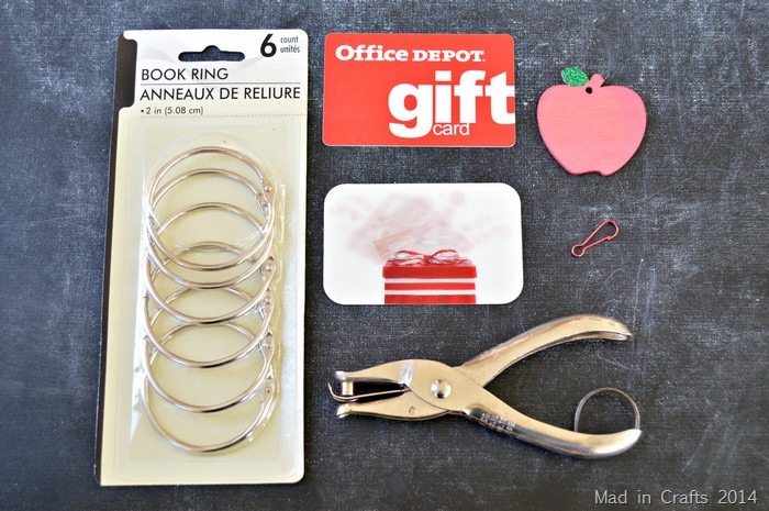 Gift Card Ring Supplies
