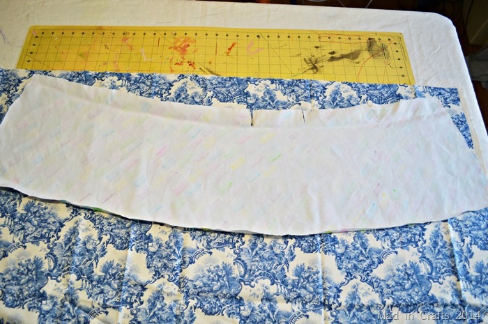 trace and cut fabric to size