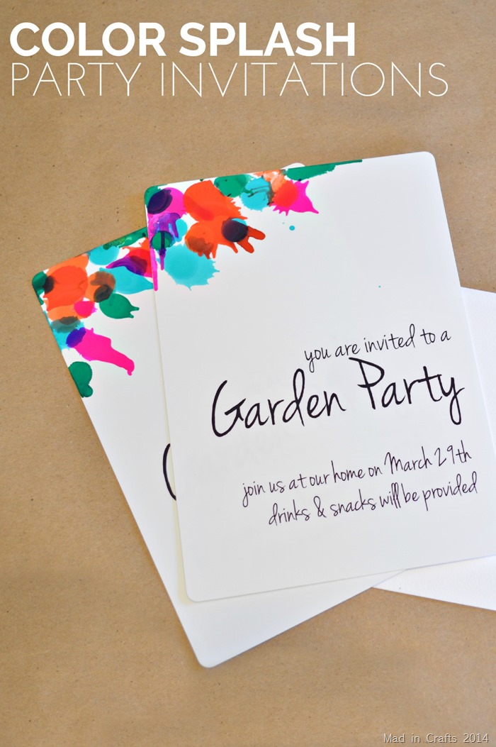 Color Splash Party Invitations