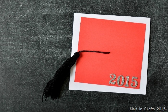 Homemade Red Mortarboard Card
