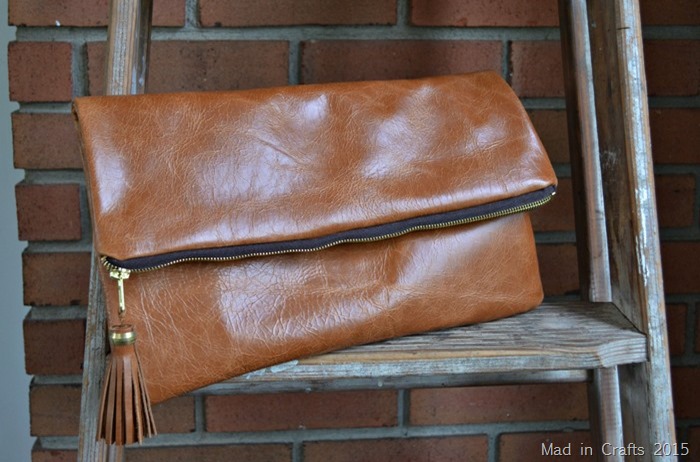 DIY Leather Foldover Clutch