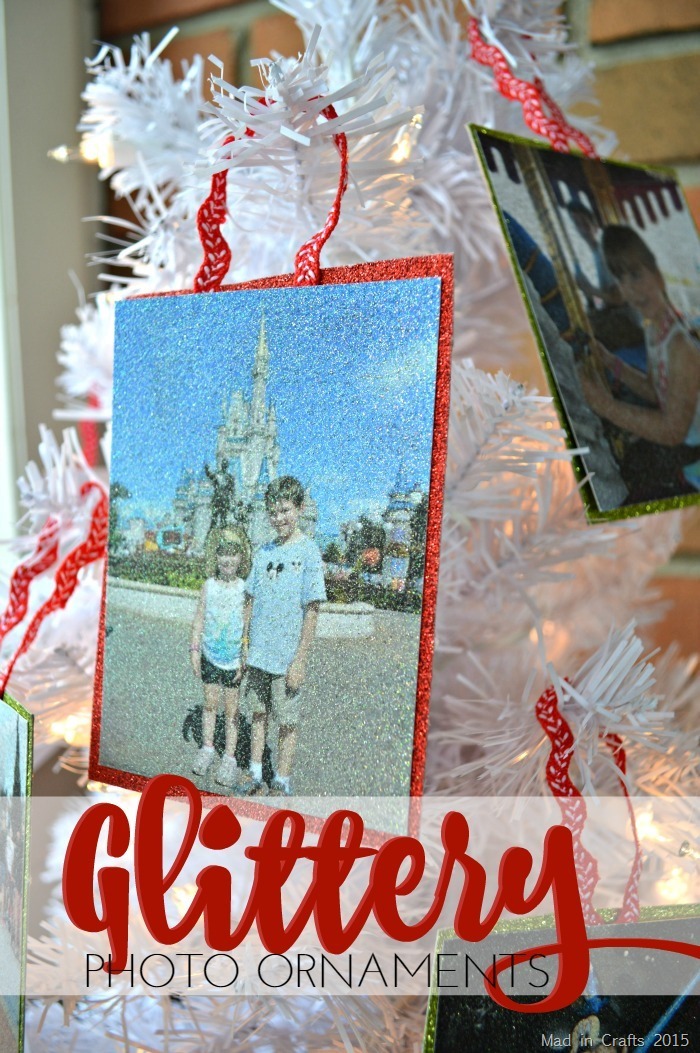 Glittery Photo Ornaments