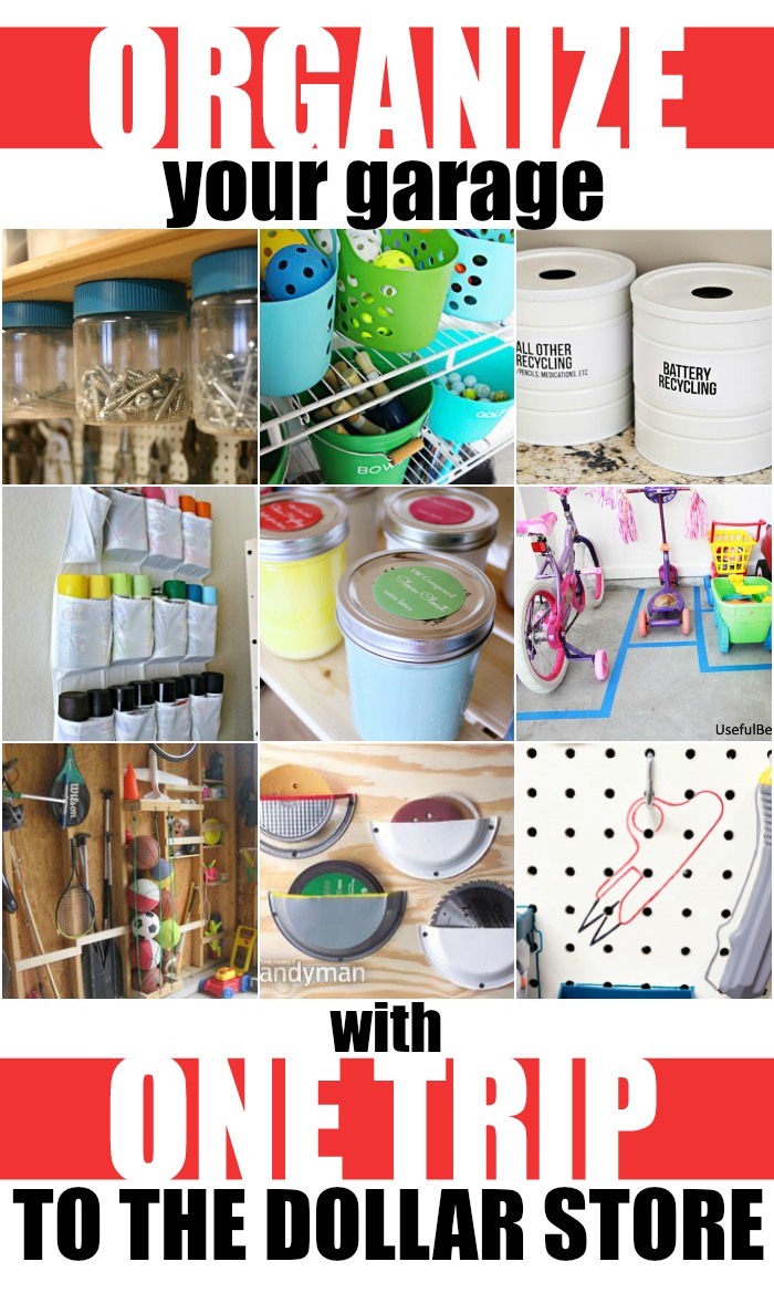 Organize Your Garage With One Trip To The Dollar Store Mad In Crafts