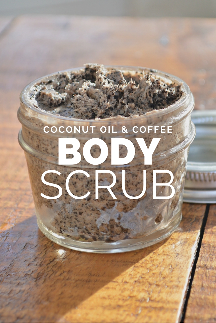 mason jar of coconut oil body scrub