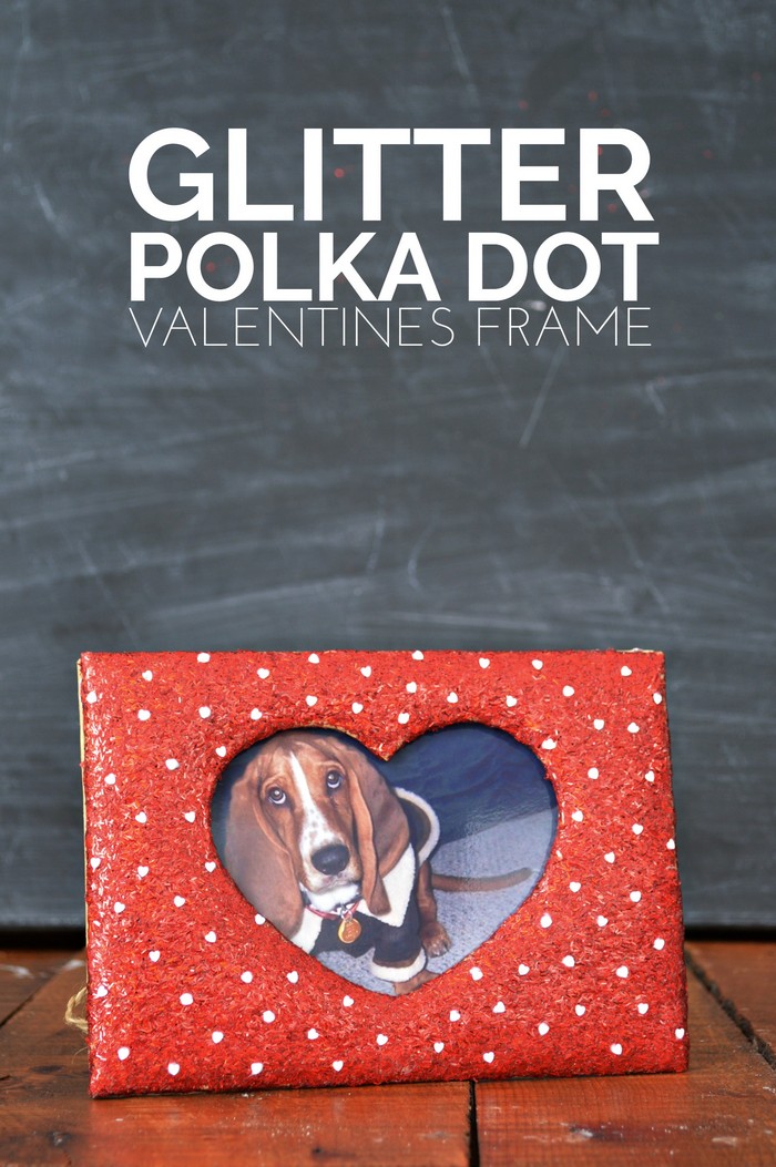 Glitter Polka Dot Valentine Frame