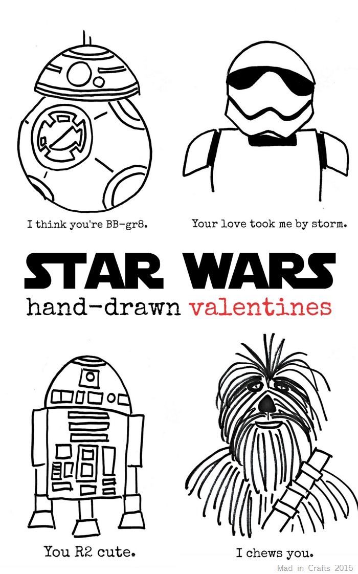 HAND-DRAWN STAR WARS VALENTINES