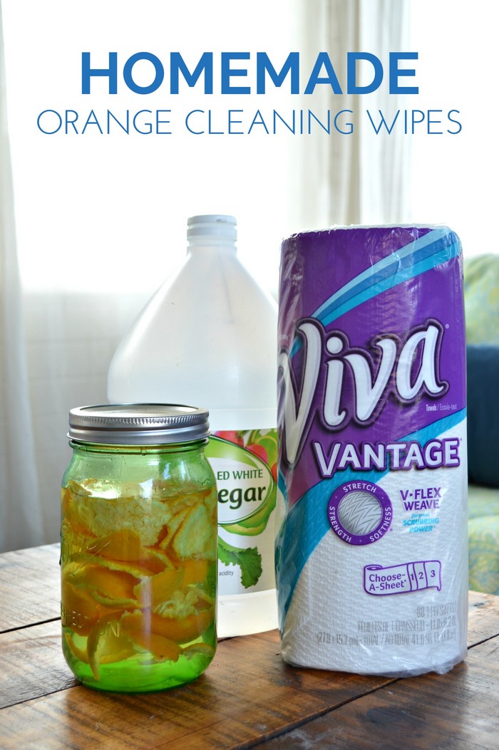 Homemade Orange Cleaning Wipes