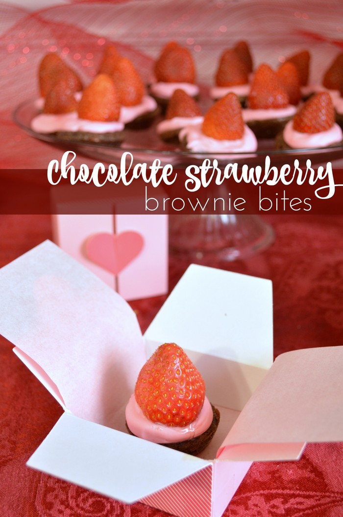 Chocolate Strawberry Brownie Bites