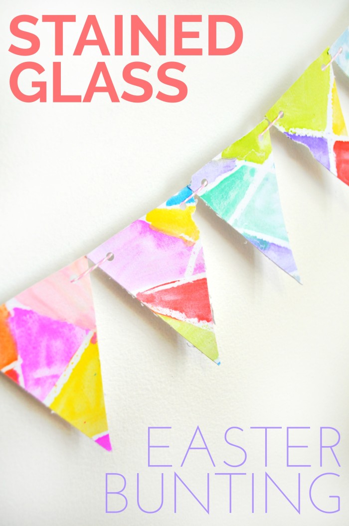 Stained Glass Inspired Easter Bunting