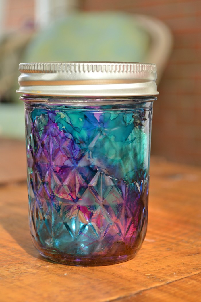 Stained Glass Mason Jar