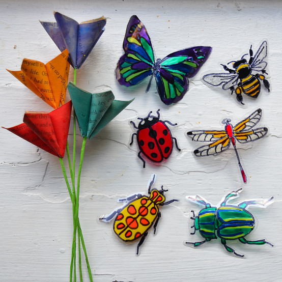 stained glass bugs