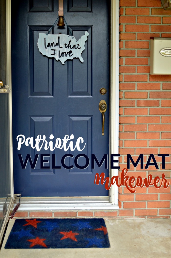 Patriotic Welcome Mat Makeover