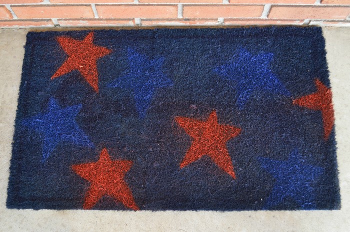 Spray Painted Welcome Mat
