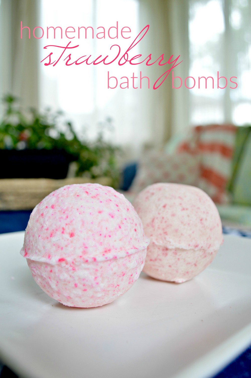 How to Make Your Own Strawberry Bath Bombs