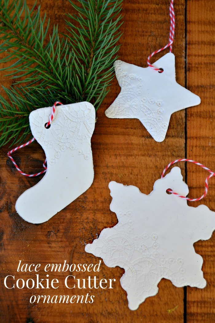 LACE EMBOSSED CLAY ORNAMENTS