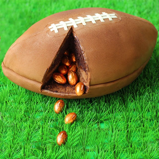 3-D-football-cake-filled-with-chocolate-footballs-