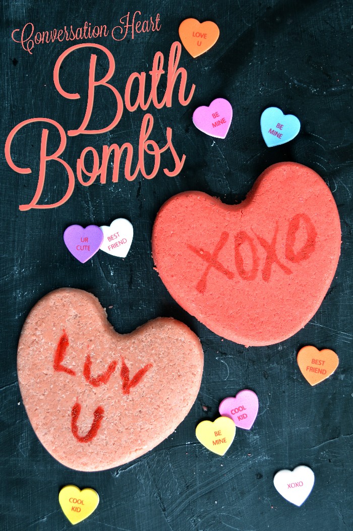 diy conversation Heart shaped Bath bombs on a black background