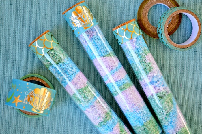 DIY COLORFUL MERMAID BATH SALTS