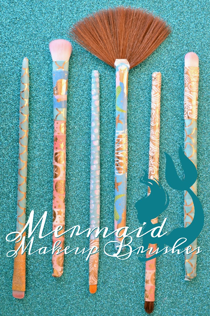 DIY MERMAID MAKEUP BRUSHES