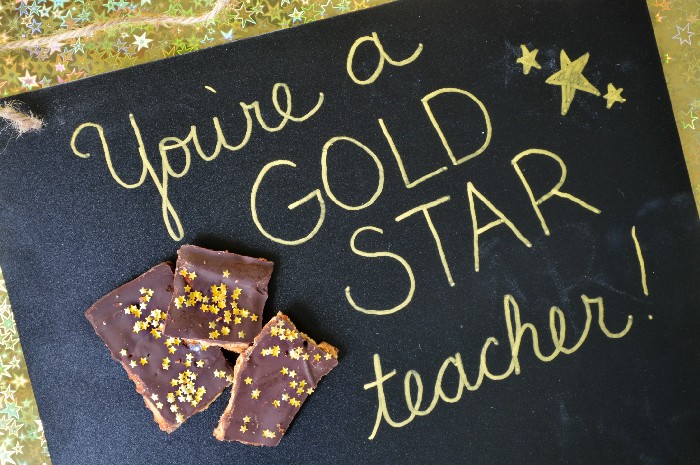 TEACHER APPRECIATION GOLD STAR CRACK CANDY
