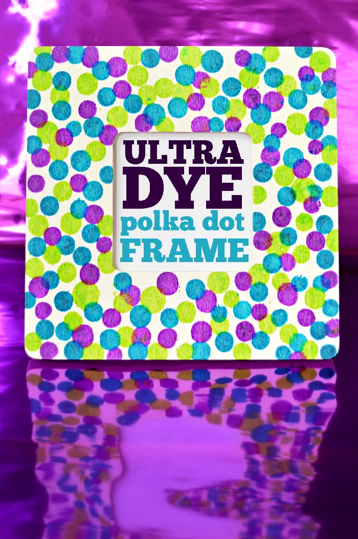 WOOD DYED POLKA DOT FRAME