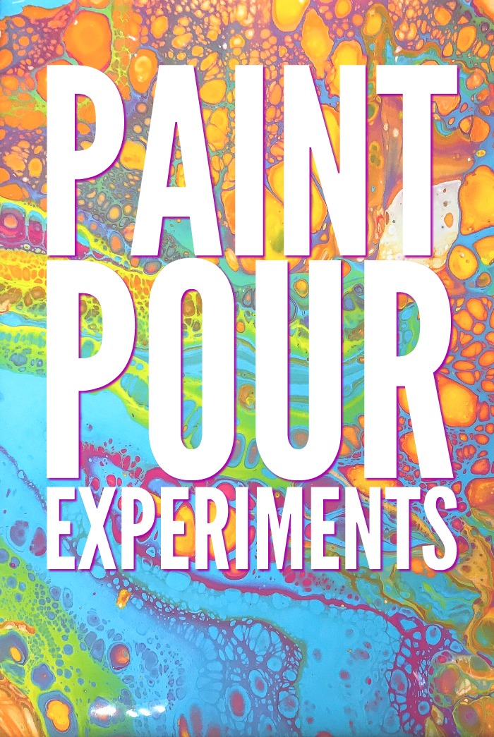 EXPERIMENTS WITH PAINT POUR ART ON TILES