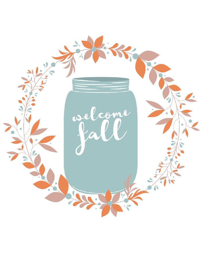 FREE “WELCOME FALL” MASON JAR PRINTABLES