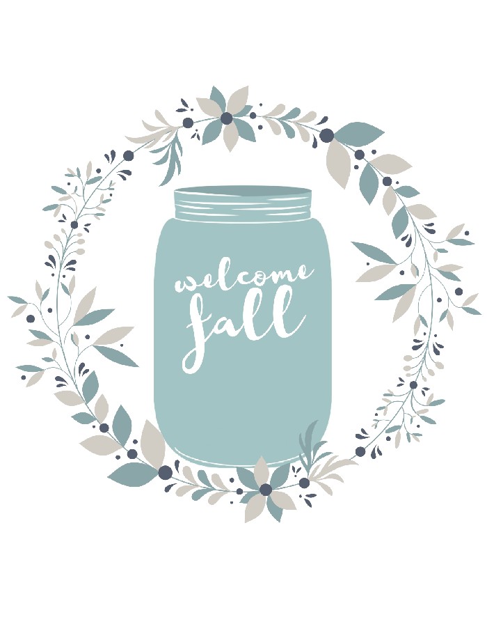 FREE “WELCOME FALL” MASON JAR PRINTABLES