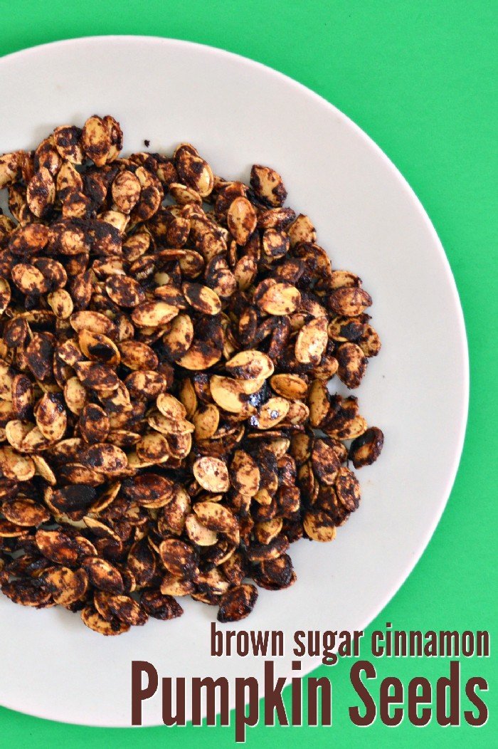 plate of cinnamon roasted sunflower seeds