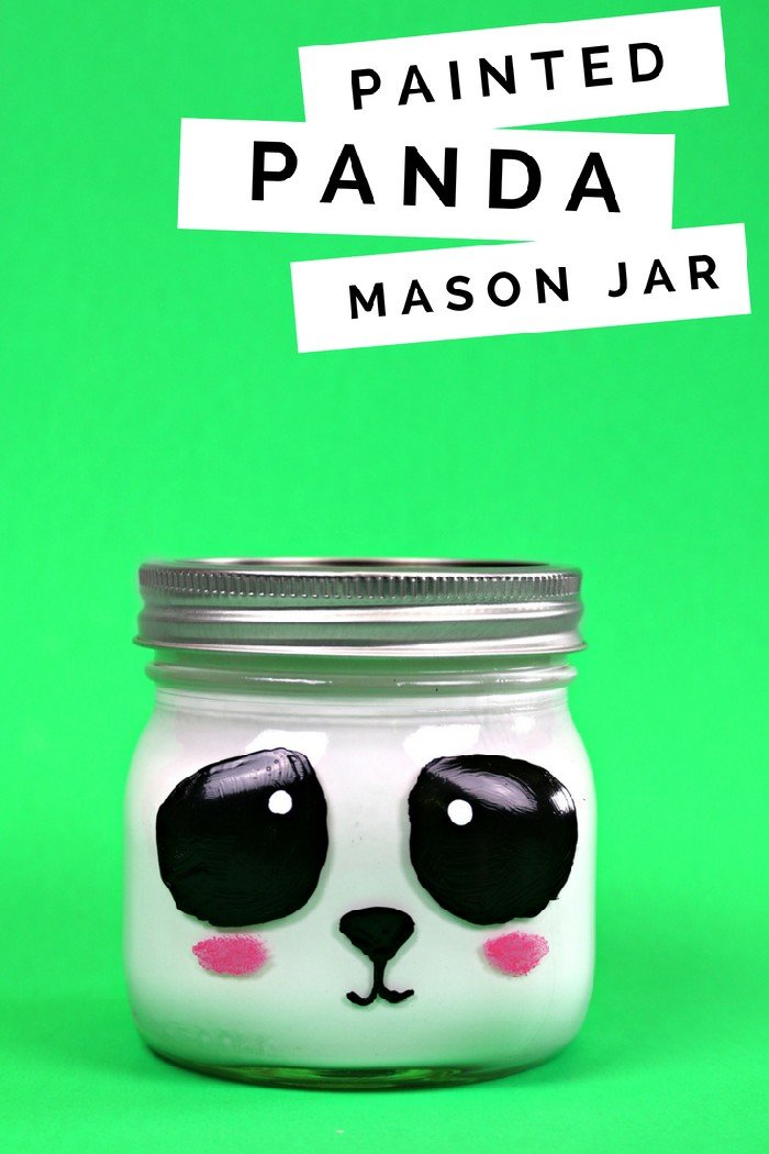 DIY PANDA MASON JAR
