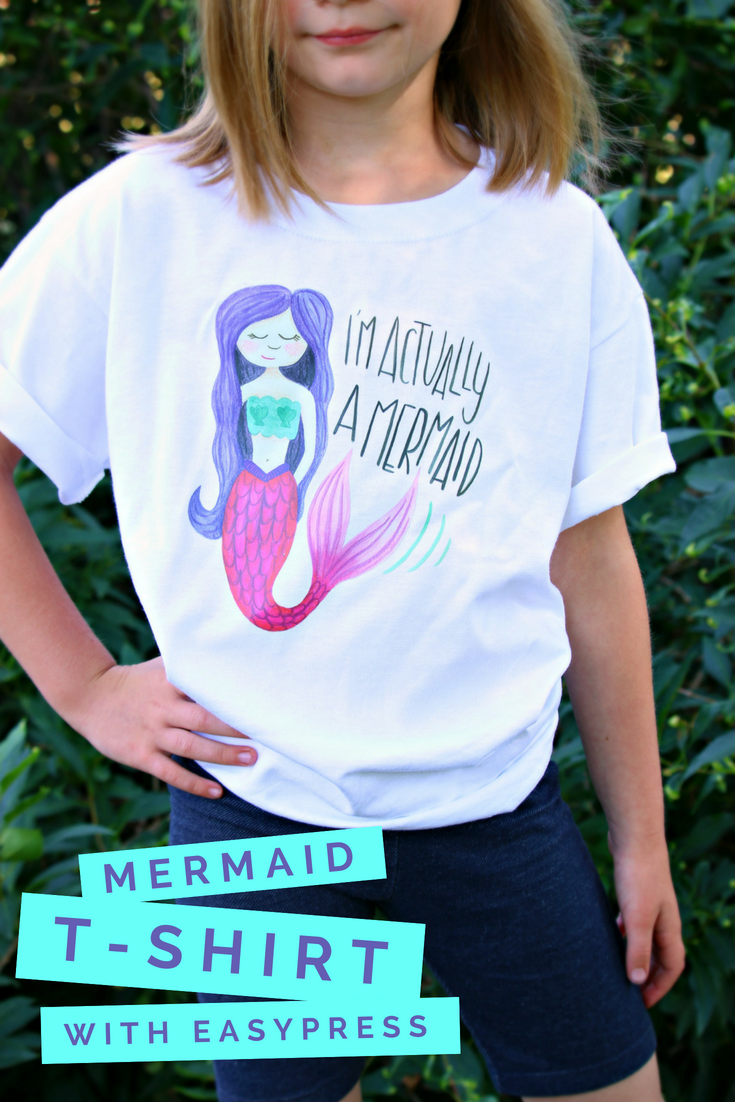MERMAID T-SHIRT WITH THE CRICUT EASYPRESS