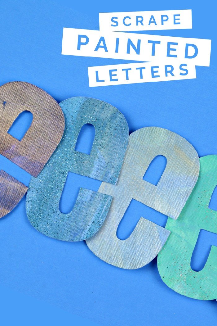 SCRAPE PAINTED LETTERS FOR BULLETIN BOARDS OR SCRAPBOOKING